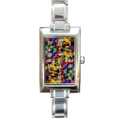 Color Mosaic Background Wall Rectangle Italian Charm Watch by Wegoenart