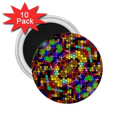 Color Mosaic Background Wall 2 25  Magnets (10 Pack)  by Wegoenart