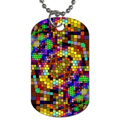 Color Mosaic Background Wall Dog Tag (two Sides)