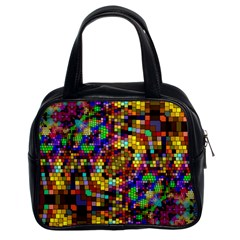 Color Mosaic Background Wall Classic Handbag (two Sides) by Wegoenart