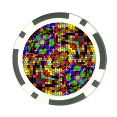 Color Mosaic Background Wall Poker Chip Card Guard (10 Pack) by Wegoenart