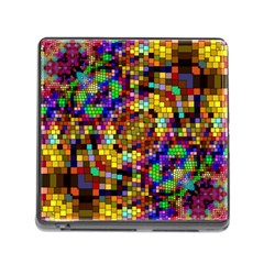 Color Mosaic Background Wall Memory Card Reader (square 5 Slot) by Wegoenart