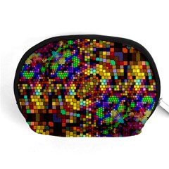 Color Mosaic Background Wall Accessory Pouch (medium) by Wegoenart