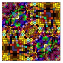 Color Mosaic Background Wall Large Satin Scarf (square) by Wegoenart