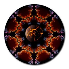 Fractal Space Fantasy Round Mousepads by Wegoenart