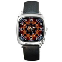 Fractal Space Fantasy Square Metal Watch by Wegoenart