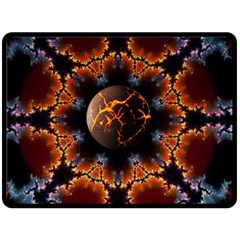 Fractal Space Fantasy Fleece Blanket (large)  by Wegoenart