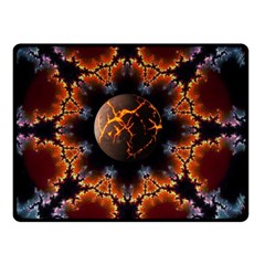 Fractal Space Fantasy Double Sided Fleece Blanket (small)  by Wegoenart