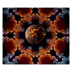 Fractal Space Fantasy Double Sided Flano Blanket (small)  by Wegoenart