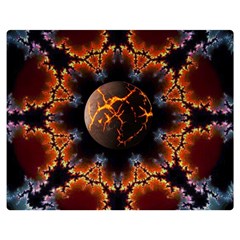 Fractal Space Fantasy Double Sided Flano Blanket (medium)  by Wegoenart