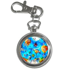 Hot Air Balloon Sky Art Watercolor Key Chain Watches