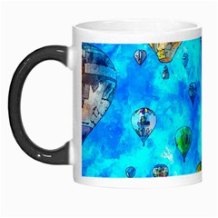 Hot Air Balloon Sky Art Watercolor Morph Mugs by Wegoenart