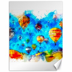 Hot Air Balloon Sky Art Watercolor Canvas 18  x 24 