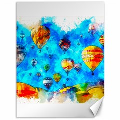 Hot Air Balloon Sky Art Watercolor Canvas 36  x 48 