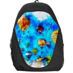 Hot Air Balloon Sky Art Watercolor Backpack Bag