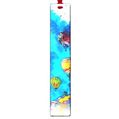 Hot Air Balloon Sky Art Watercolor Large Book Marks