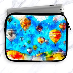 Hot Air Balloon Sky Art Watercolor Apple iPad 2/3/4 Zipper Cases