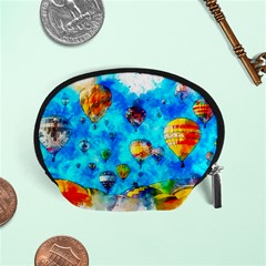 Hot Air Balloon Sky Art Watercolor Accessory Pouch (Small)