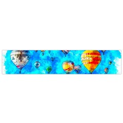 Hot Air Balloon Sky Art Watercolor Small Flano Scarf