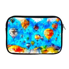 Hot Air Balloon Sky Art Watercolor Apple MacBook Pro 17  Zipper Case