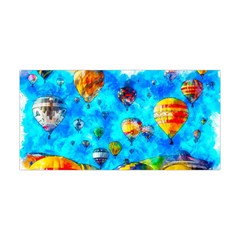 Hot Air Balloon Sky Art Watercolor Yoga Headband