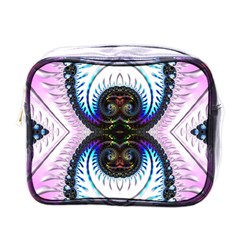 Pattern Texture Fractal Colorful Mini Toiletries Bag (one Side) by Wegoenart