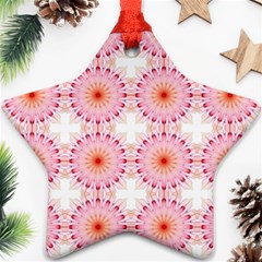 Make A Wish Banner Fractals Pink Ornament (star) by Wegoenart