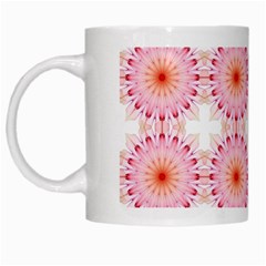 Make A Wish Banner Fractals Pink White Mugs by Wegoenart