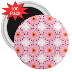 Make A Wish Banner Fractals Pink 3  Magnets (100 Pack) by Wegoenart