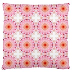 Make A Wish Banner Fractals Pink Large Cushion Case (two Sides) by Wegoenart