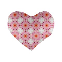 Make A Wish Banner Fractals Pink Standard 16  Premium Heart Shape Cushions by Wegoenart