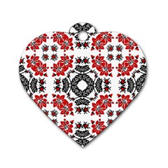 Ornament Seamless Pattern Element Dog Tag Heart (one Side) by Wegoenart