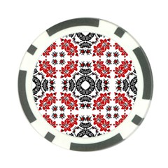 Ornament Seamless Pattern Element Poker Chip Card Guard by Wegoenart