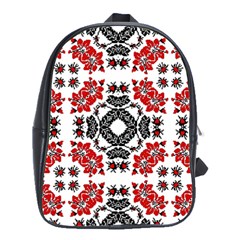 Ornament Seamless Pattern Element School Bag (large) by Wegoenart