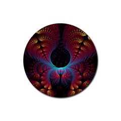 Abstract Abstracts Geometric Rubber Round Coaster (4 pack) 