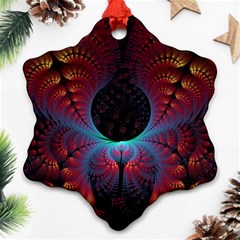 Abstract Abstracts Geometric Snowflake Ornament (Two Sides)