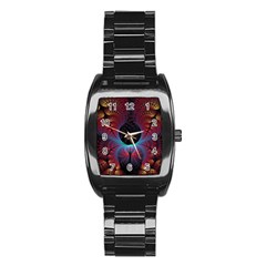 Abstract Abstracts Geometric Stainless Steel Barrel Watch