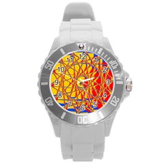 Graphic Design Graphic Design Round Plastic Sport Watch (l) by Wegoenart