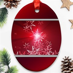 Christmas Candles Oval Ornament (two Sides) by Wegoenart