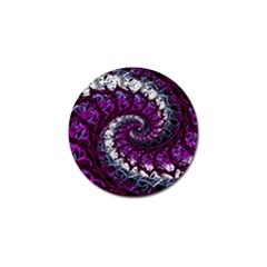 Fractal Background Swirl Art Skull Golf Ball Marker by Wegoenart