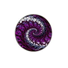 Fractal Background Swirl Art Skull Hat Clip Ball Marker by Wegoenart