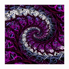 Fractal Background Swirl Art Skull Medium Glasses Cloth (2-side) by Wegoenart