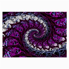 Fractal Background Swirl Art Skull Large Glasses Cloth by Wegoenart