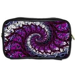 Fractal Background Swirl Art Skull Toiletries Bag (two Sides) by Wegoenart