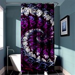 Fractal Background Swirl Art Skull Shower Curtain 36  x 72  (Stall)  Curtain(36 X72 ) - 33.26 x66.24  Curtain(36 X72 )