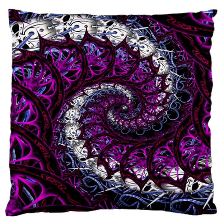 Fractal Background Swirl Art Skull Large Cushion Case (One Side)