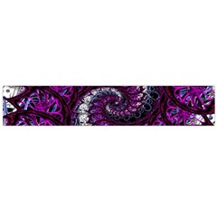 Fractal Background Swirl Art Skull Large Flano Scarf  by Wegoenart