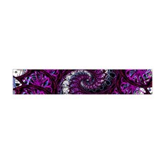 Fractal Background Swirl Art Skull Flano Scarf (mini) by Wegoenart