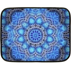 Fractal Mandala Abstract Fleece Blanket (mini) by Wegoenart