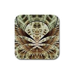 Pattern Nature Desktop Fractals Rubber Square Coaster (4 Pack)  by Wegoenart